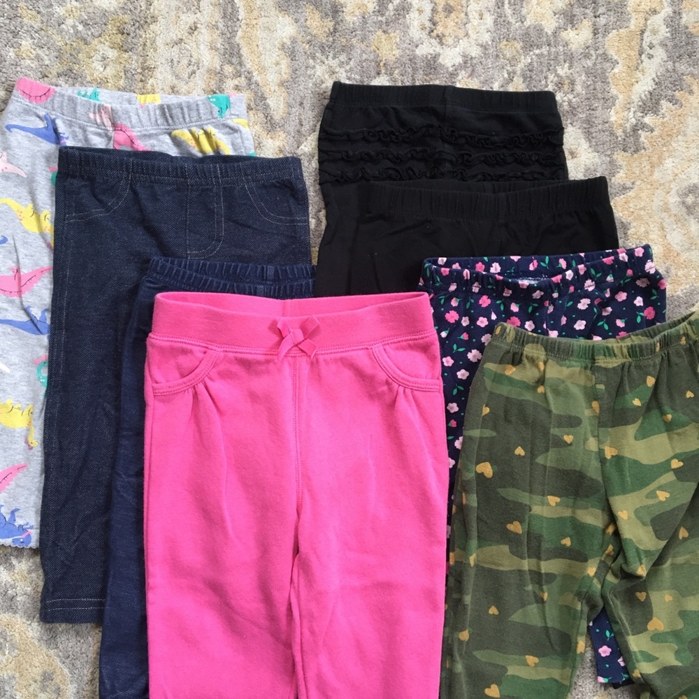 Lot of (8) pairs of 18 month toddler girls pants
